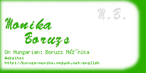 monika boruzs business card